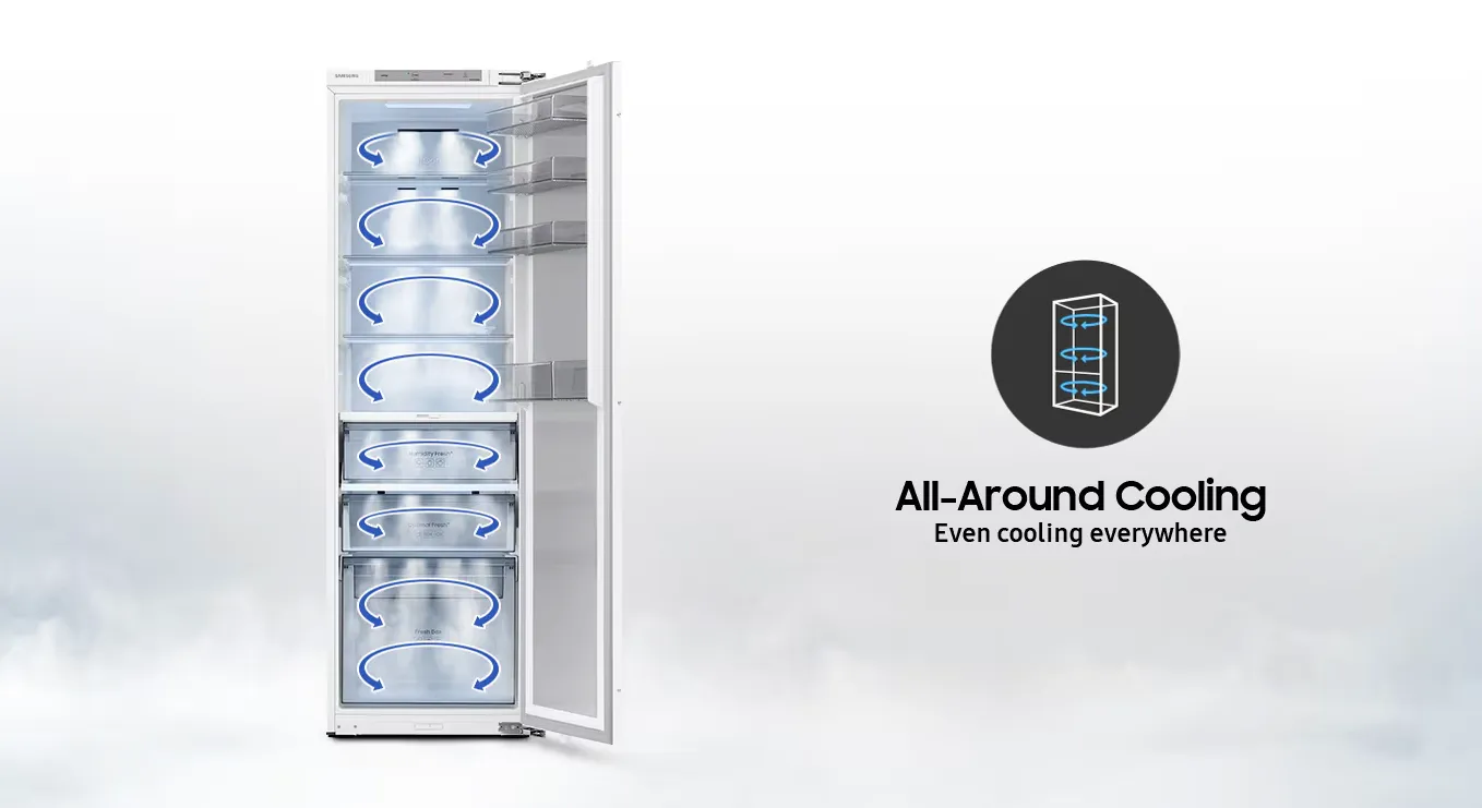 Samsung מקרר אינטגרלי 60 ס"מ ללא מקפיא Digital Inverter מצב שבת NO FROST תוצרת Samsung דגם BRR297235WW — תמונה 16