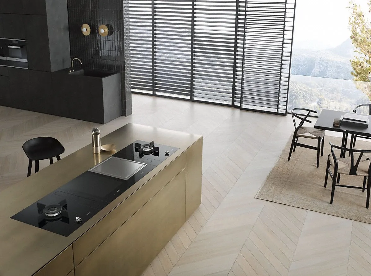 Miele כירת גז ווק מקצועית 38 ס''מ מסדרת SmartLine זכוכית שחורה MIELE דגם CS 7101-1 FL — תמונה 6