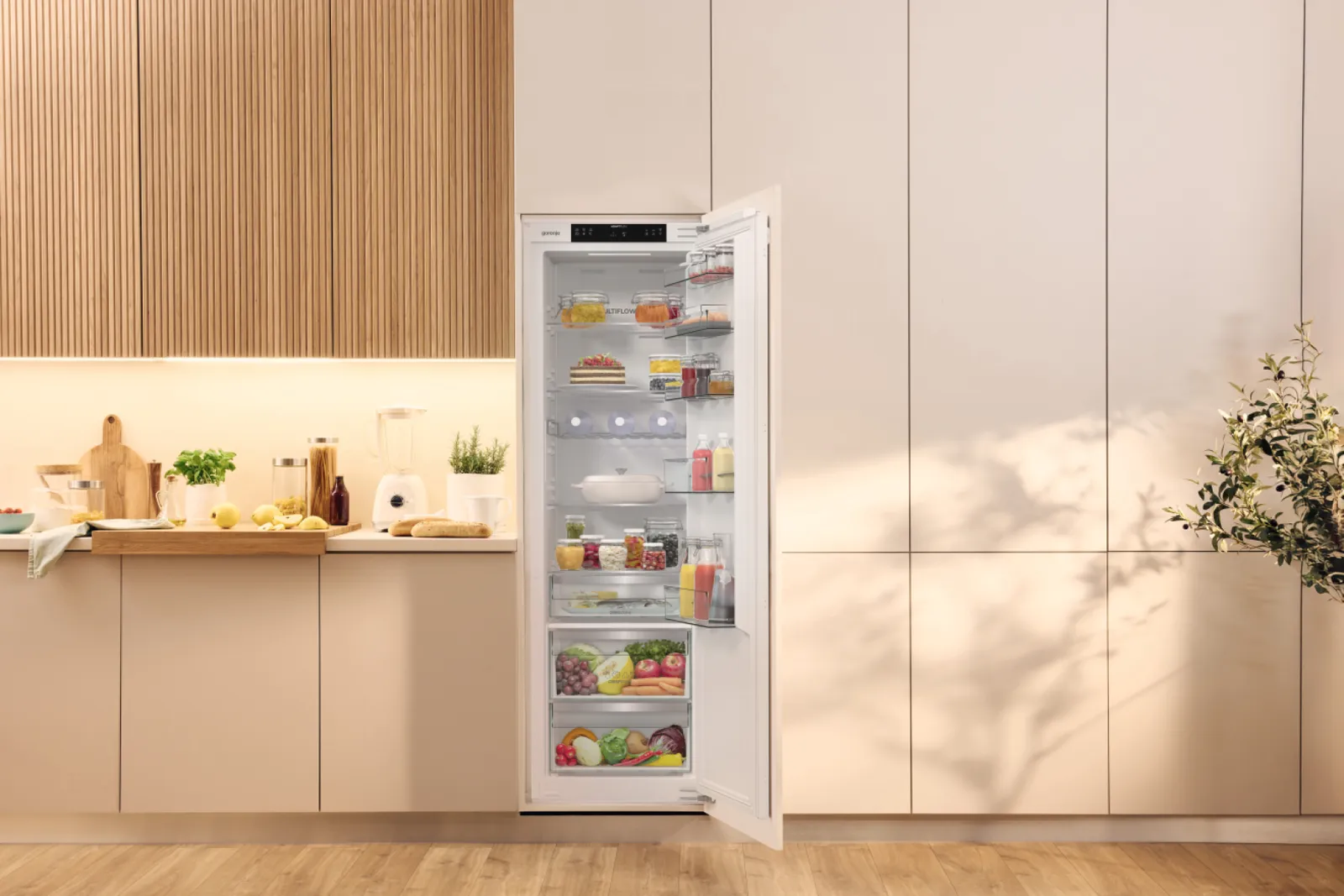 Gorenje מקרר אינטגרלי 60 ס"מ ללא מקפיא 300 ליטר מגירת אפס מנוע אינוורטר תוצרת Gorenje דגם RI517E62WF — תמונה 11