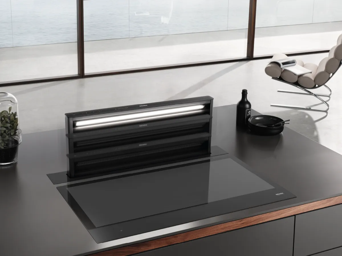 Miele קולט אדים מעלית 93 ס"מ מנגנון אלחוטי גימור שחור מט תוצרת Miele דגם DAD 4941 Black Levantar — תמונה 2