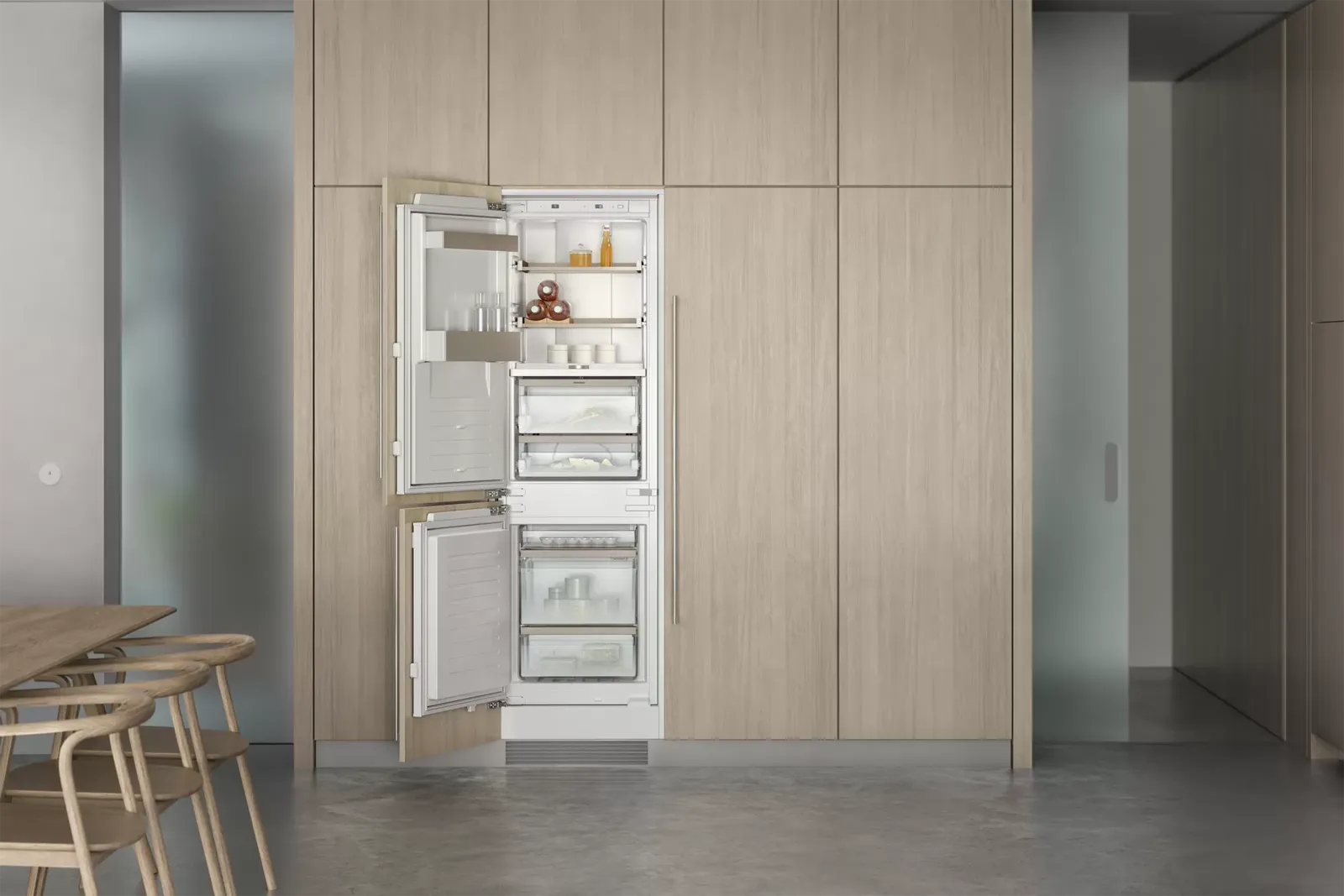 GAGGENAU מקרר אינטגרלי מקפיא תחתון 60 ס"מ NO-FROST טריקה שקטה סדרת Vario200 תוצרת GAGGENAU דגם RB289300 — תמונה 2