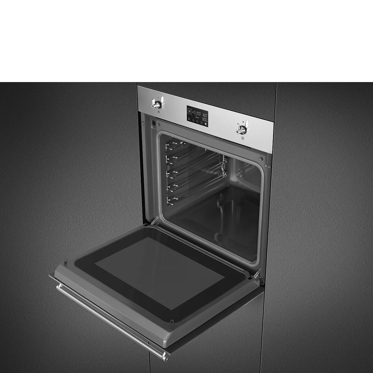 SMEG  תנור בנוי 60 ס"מ משולב מיקרו טיגון ללא שמן וניקוי באדים סדרת Classica תוצרת SMEG דגם SO6302M2X — תמונה 7