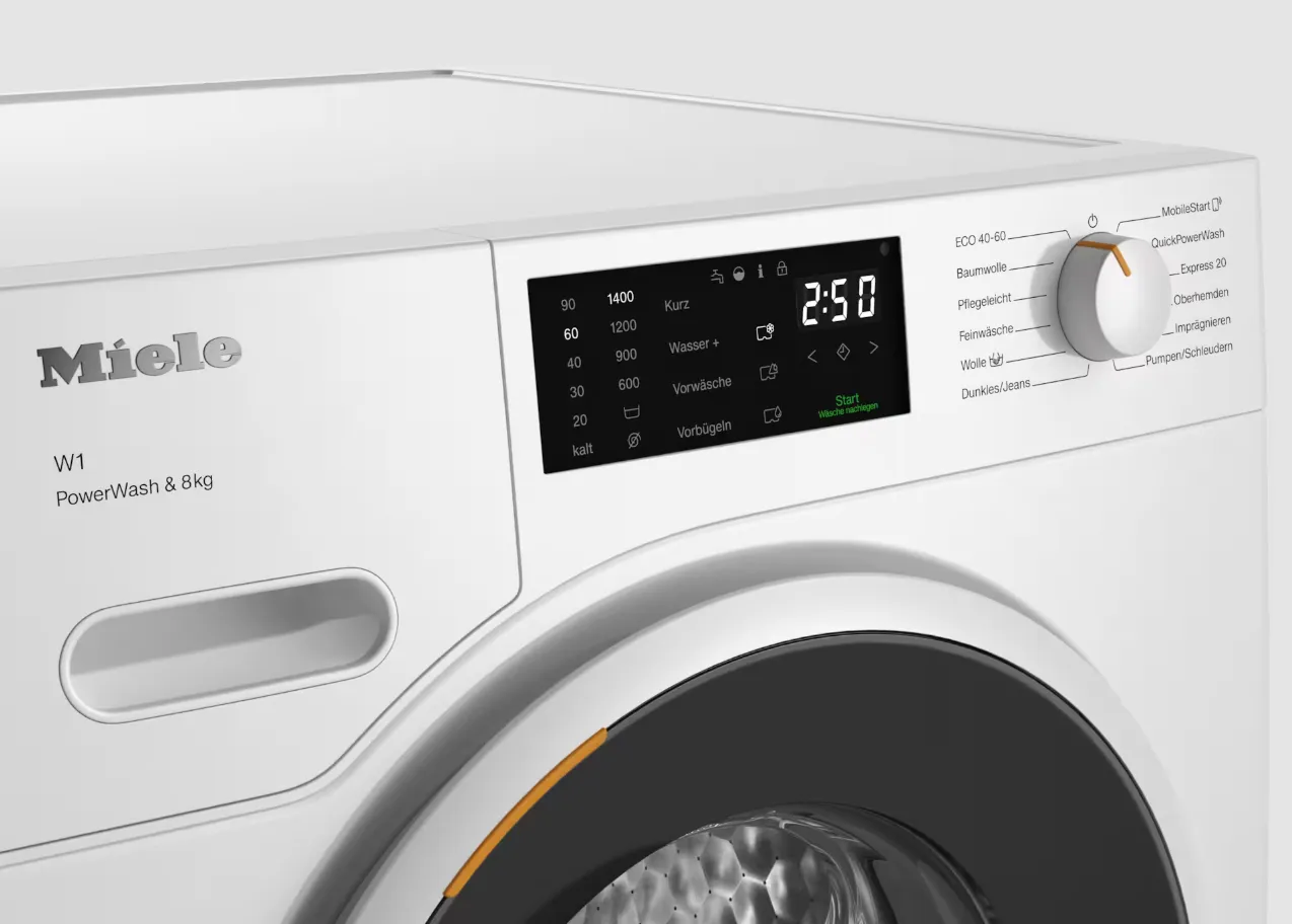 Miele מכונת כביסה פתח חזית 8 ק"ג 1400 סל"ד QuickPowerWash תוצרת Miele דגם WWB 360 WCS — תמונה 11