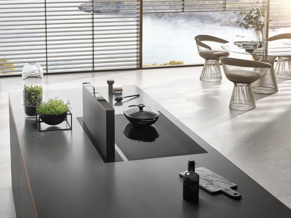 Miele קולט אדים מעלית 93 ס"מ מנגנון אלחוטי גימור שחור מט תוצרת Miele דגם DAD 4941 Black Levantar — תמונה 3