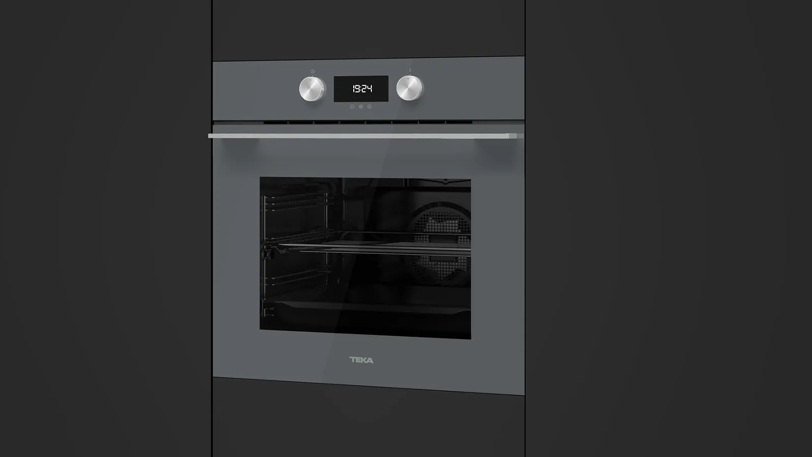 Teka תנור בנוי 60 ס"מ זכוכית אפורה ניקוי באדים Teka Urban דגם HLB8400 G — תמונה 9
