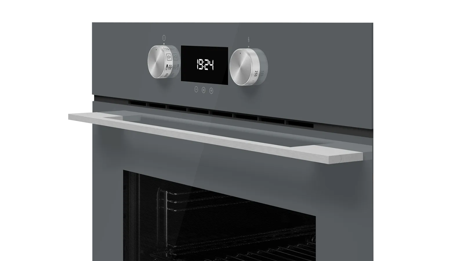 Teka תנור בנוי 60 ס"מ זכוכית אפורה ניקוי באדים Teka Urban דגם HLB8400 G — תמונה 3