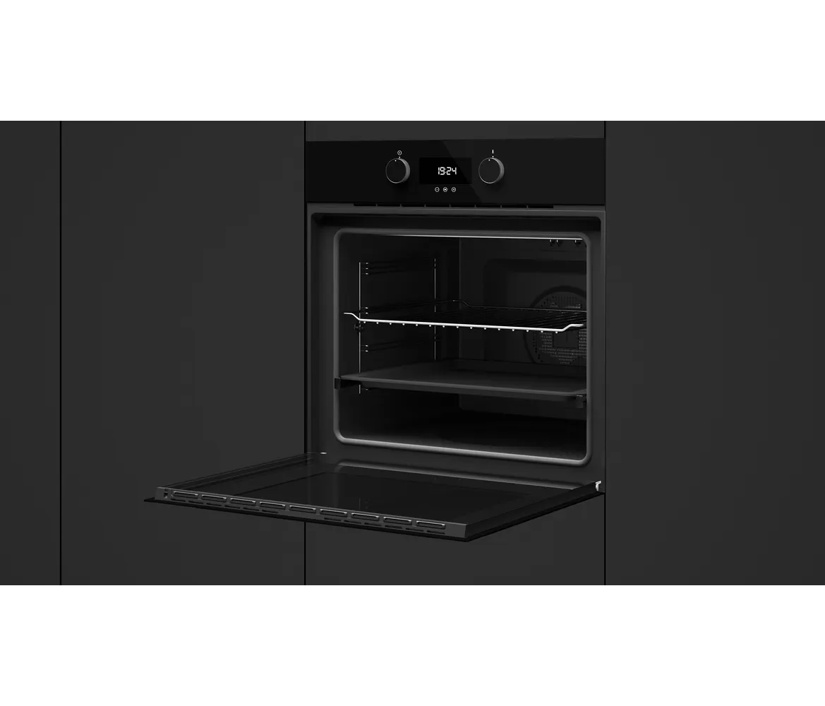 Teka תנור בנוי 60 ס"מ זכוכית שחורה ניקוי באדים Teka Urban דגם HLB8400 B — תמונה 8