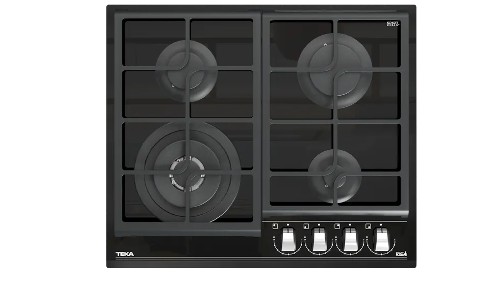 Teka כיריים גז 60 ס"מ זכוכית שחורה תוצרת TEKA דגם GZC 64320 — תמונה 2