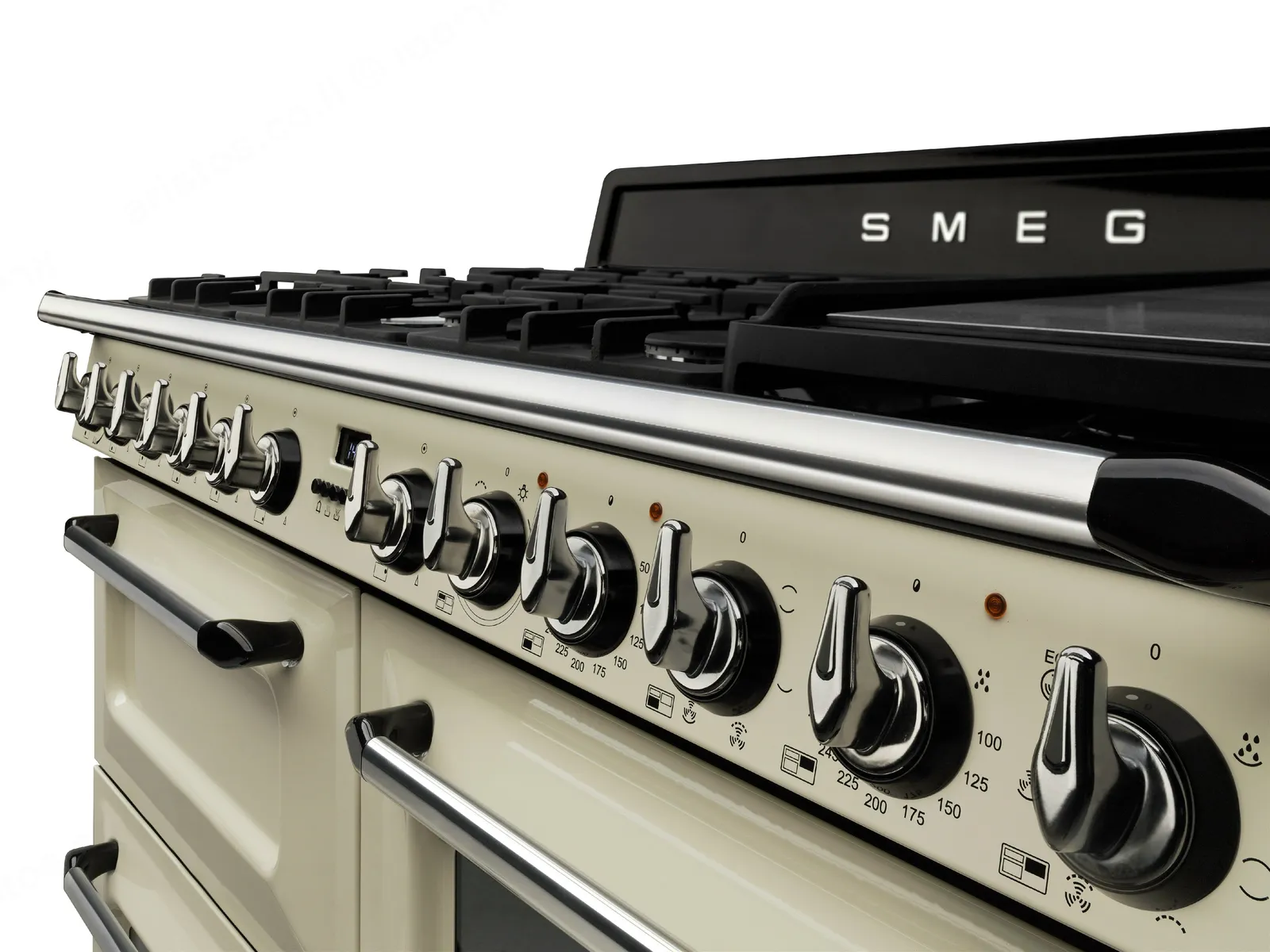 SMEG תנור משולב עם כיריים גז, 3 תאי אפיה ותא אחסון תחתון צבע קרם, 110 ס"מ מסדרת Victoria תוצרת SMEG דגם TR4110PF — תמונה 2