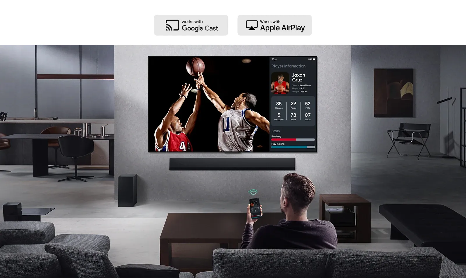 טלוויזיה 83" 4K OLED 120Hz alpha 8 Gen2 AI B5 webOS25 מבית LG דגם OLED83B56LA