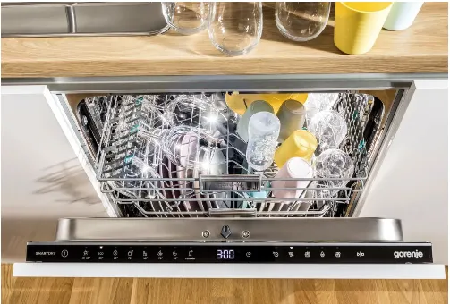 מדיח כלים אינטגרלי מלא 60 ס"מ Inverter פתיחה אוטומטית 16 מערכות כלים דלת סלייד תוצרת Gorenje דגם GV673C62