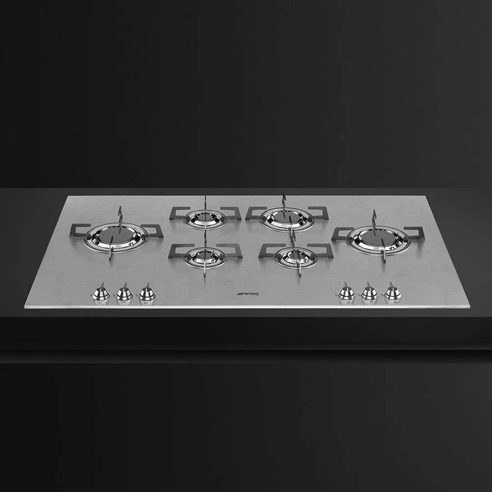 SMEG כיריים 100 ס"מ נירוסטה בצבע סאטן ,מסדרת Dolce Stil Novo תוצרת SMEG דגם PXL6106 — תמונה 2