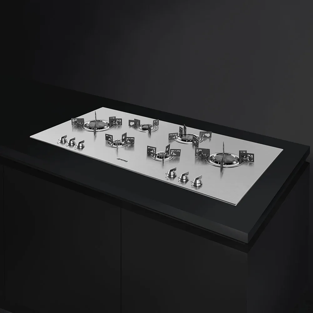 SMEG כיריים 100 ס"מ נירוסטה בצבע סאטן ,מסדרת Dolce Stil Novo תוצרת SMEG דגם PXL6106 — תמונה 3