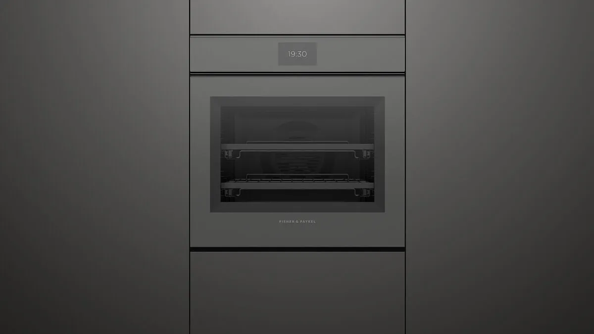 Fisher & Paykel תנוי בנוי פירוליטי 60 ס"מ AirFry פתיחה וסגירה חשמלית צג TFT גימור אפור סדרה 9 תוצרת FISHER&PAYKEL דגם OB60SMPTNG1 — תמונה 5