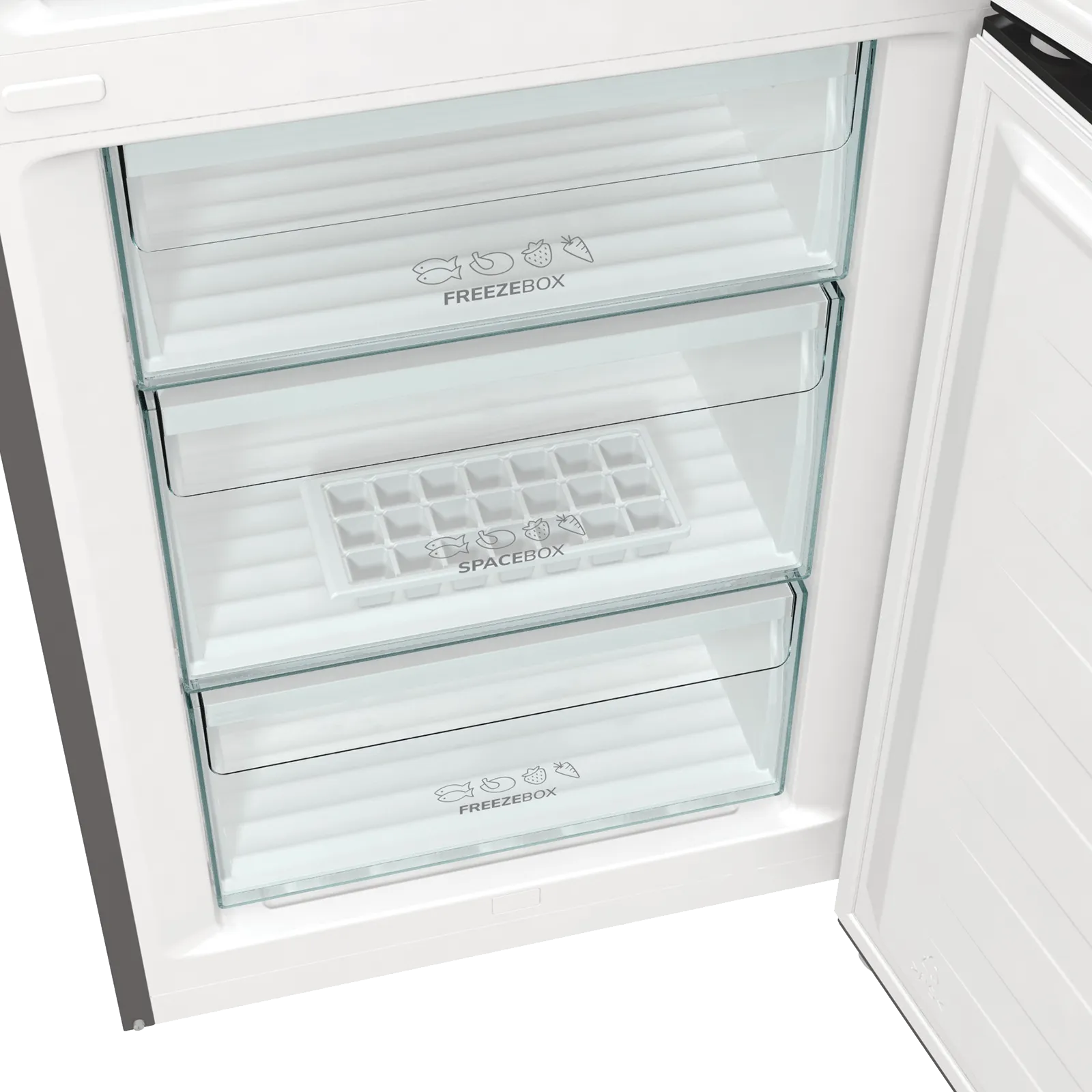 Gorenje מקרר מקפיא תחתון קו ארון רוחב 120 ס"מ 2 מטר גובה תוצרת Gorenje דגם NRK6202AXL4 חדש מתצוגה! — תמונה 4