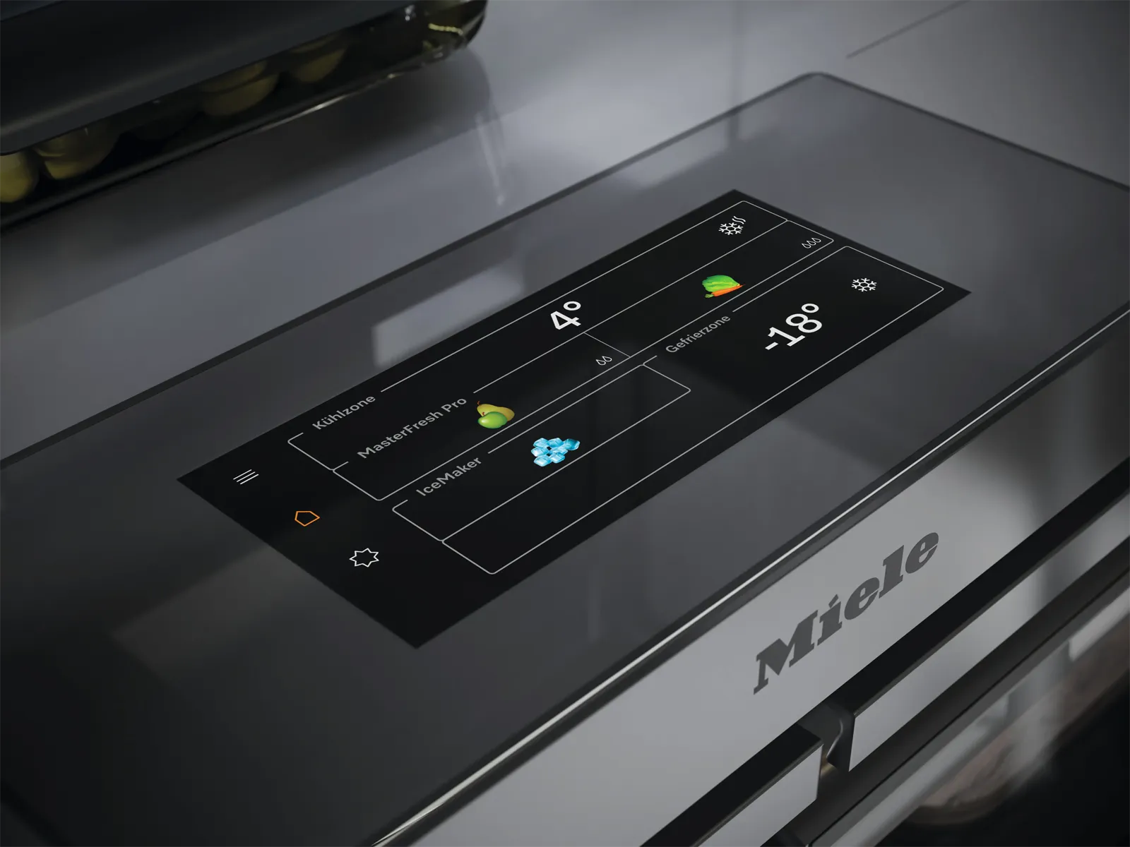 Miele מקרר אינטגרלי מקפיא תחתון 90 ס"מ IceMaker FrenchDoor דלת Push2open סדרת MasterCool תוצרת Miele דגם KFMC 3844 FD — תמונה 13