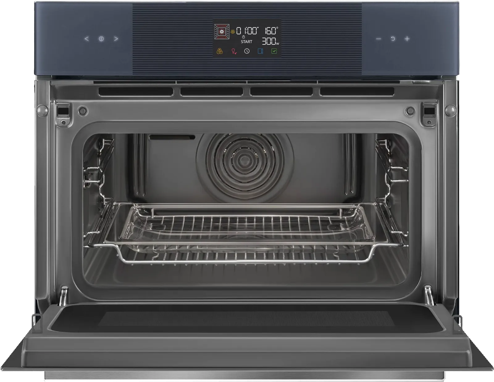 SMEG תנור בנוי משולב מיקרוגל 45 ס"מ AirFry טכנולוגיית Galileo גימור אפור מוברש Neptune Grey סדרת LINEA תוצרת SMEG דגם SO4102M1G — תמונה 3