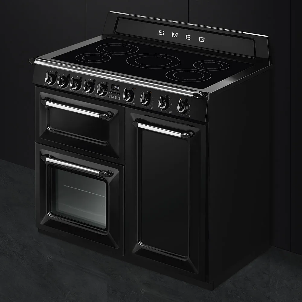 SMEG תנור בעל 3 חללי בישול משולב עם כיריים אינדוקציה 100 ס"מ, שחור סדרת Victoria תוצרת SMEG דגם TR103I — תמונה 2