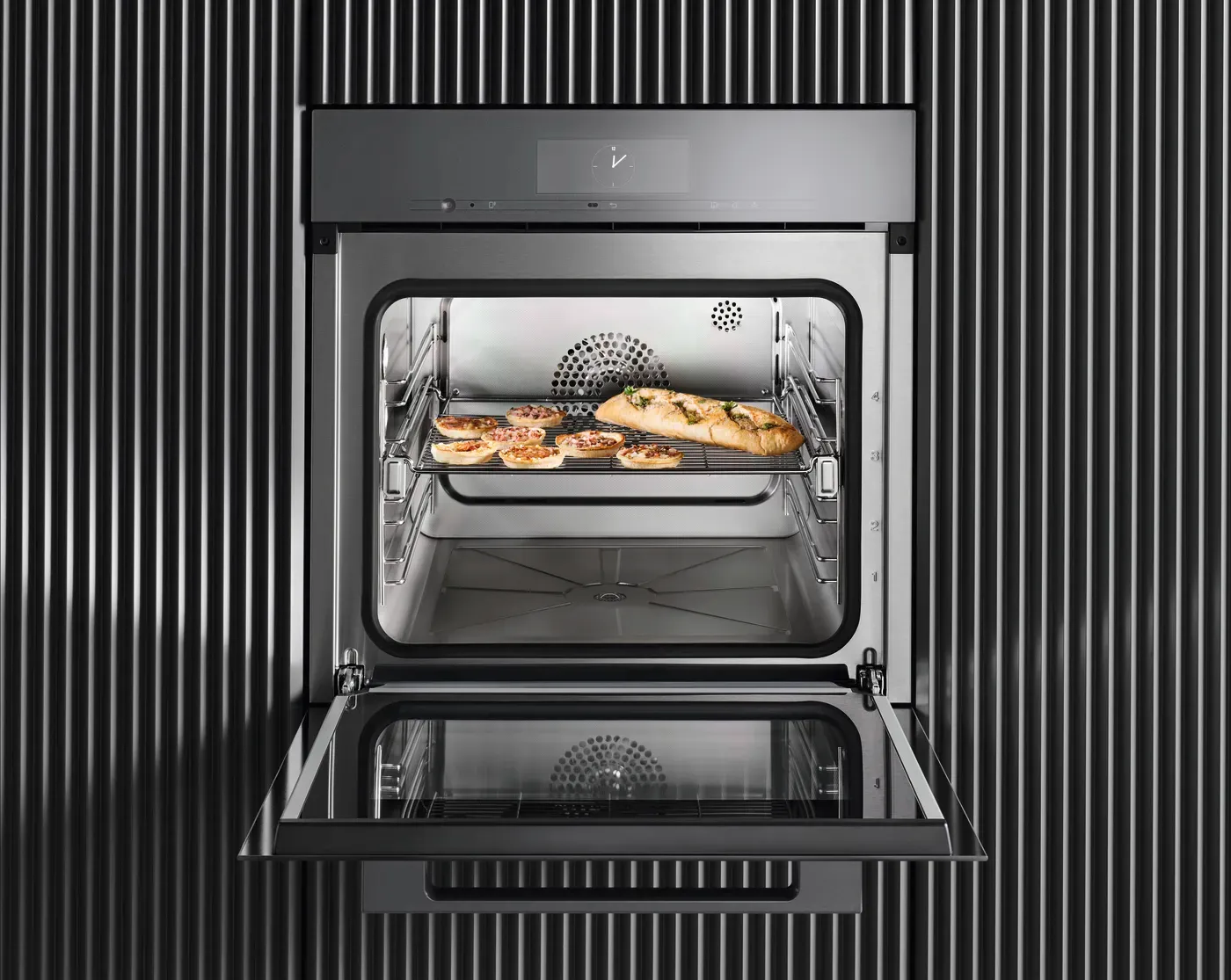Miele תנור אידוי קומבי סטימר משולב אפייה 60 ס"מ Sous-vide DualSteam תוצרת Miele דגם DGC 7860 Graphite Grey — תמונה 9
