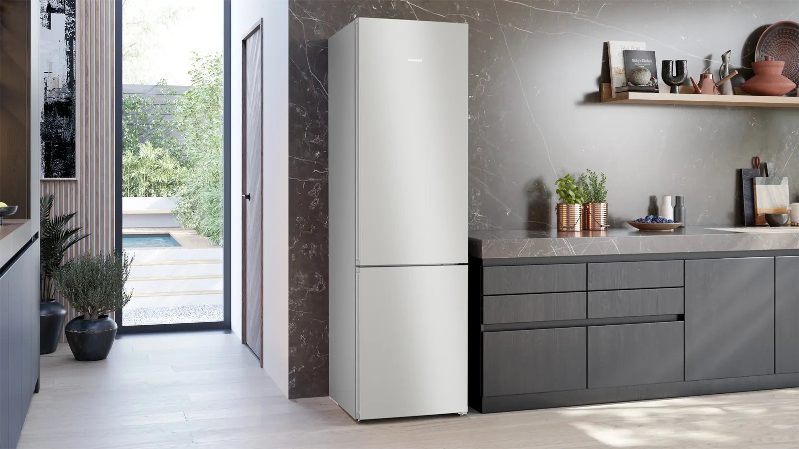 Siemens מקרר קו ארון מקפיא תחתון 120 ס"מ 726 ליטר NO FROST hyperFresh נירוסטה מוברשת תוצרת Siemens דגם KG39NVIDG 120 — תמונה 2
