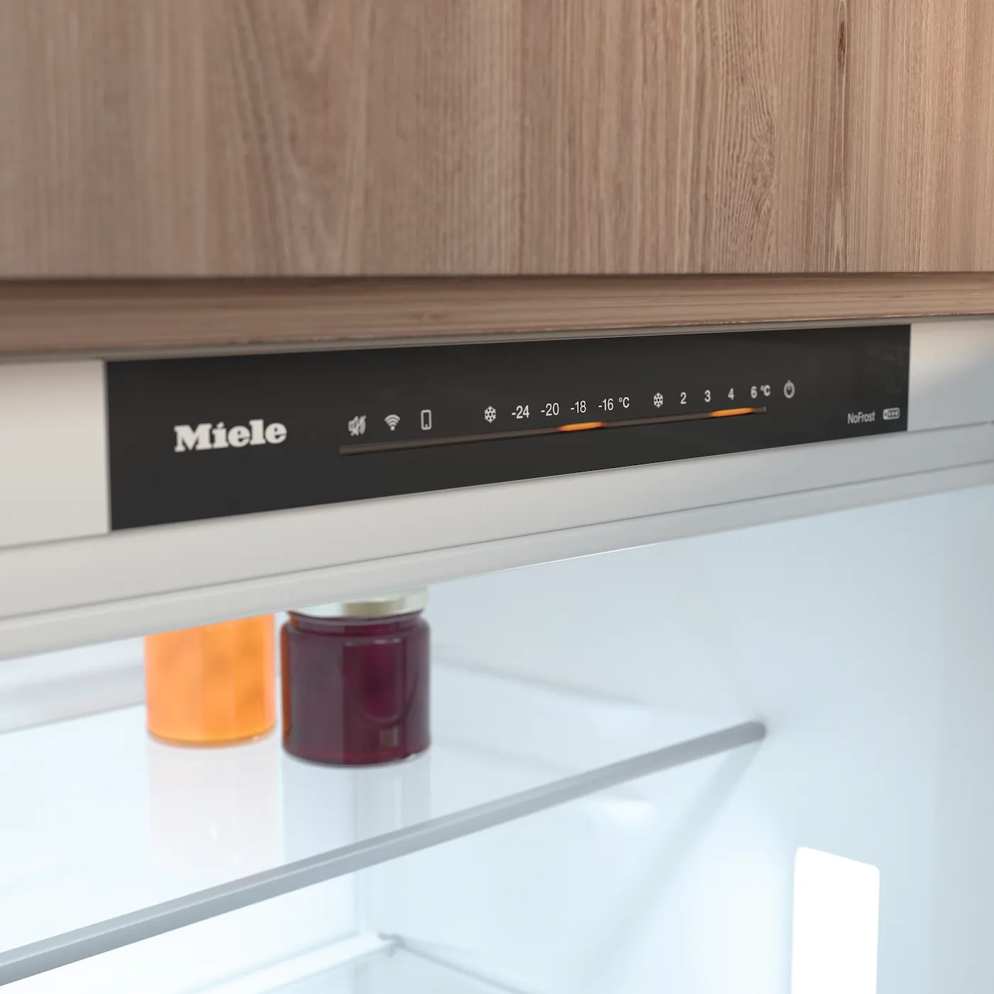 Miele מקרר אינטגרלי מקפיא תחתון 70 ס''מ DuplexCool DynaCool טריקה שקטה תוצרת Miele דגם KFN 7934 D — תמונה 5