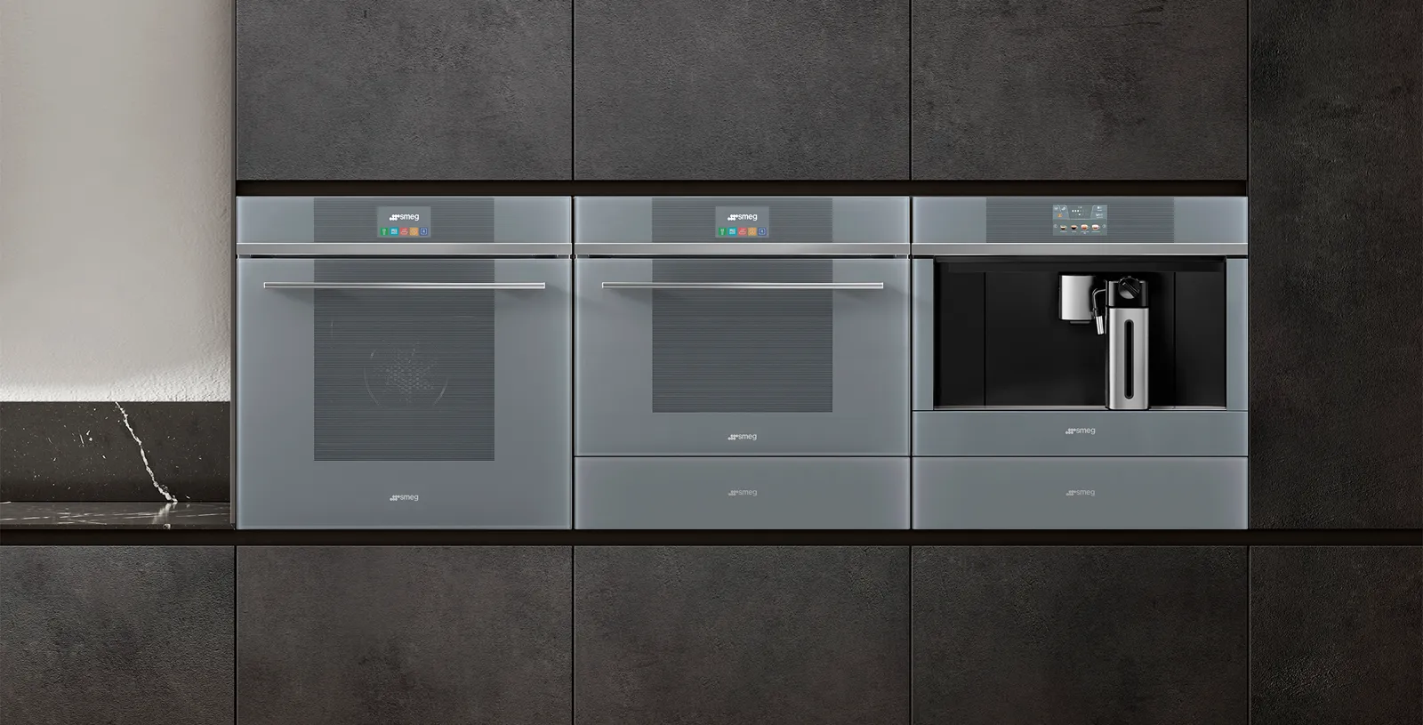 SMEG תנור בנוי 60 ס"מ AirFry טכנולוגיית Galileo גימור אפור מוברש Neptune Grey סדרת LINEA תוצרת SMEG דגם SO6102TG — תמונה 10