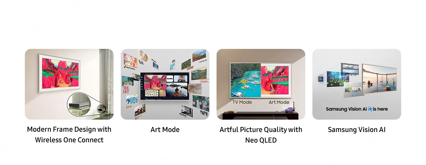 טלוויזיה חכמה 65" ‎The Frame Pro Neo-QLED 4K תוצרת Samsung דגם QE65LS03FW-PRO