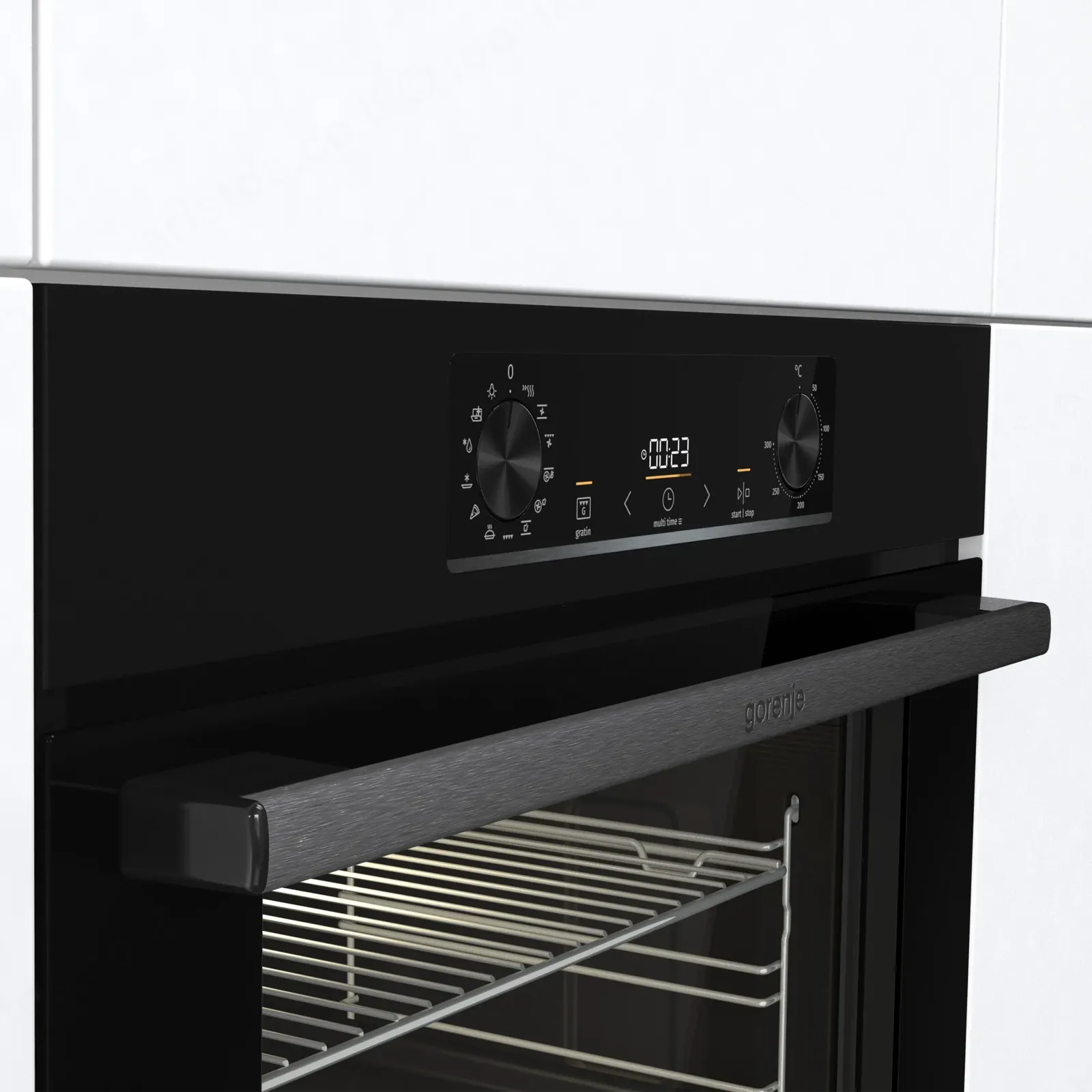 Gorenje תנור בנוי פירוליטי 60 ס''מ עם אפייה בלחות ExtraSteam פאנל שחור מט 77 ליטר AirFry תוצרת Gorenje דגם OP84BG — תמונה 6