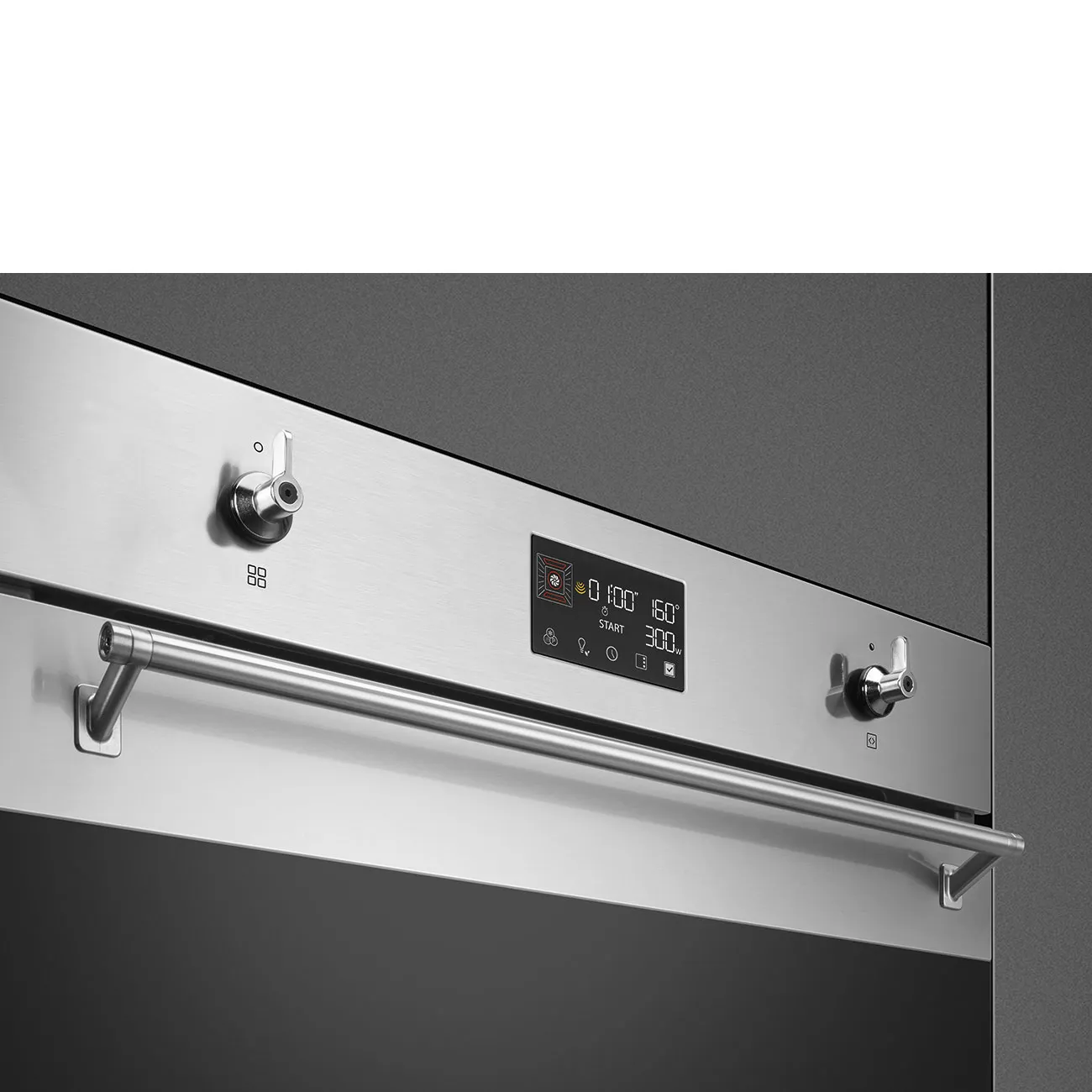 SMEG  תנור בנוי 60 ס"מ משולב מיקרו טיגון ללא שמן וניקוי באדים סדרת Classica תוצרת SMEG דגם SO6302M2X — תמונה 4
