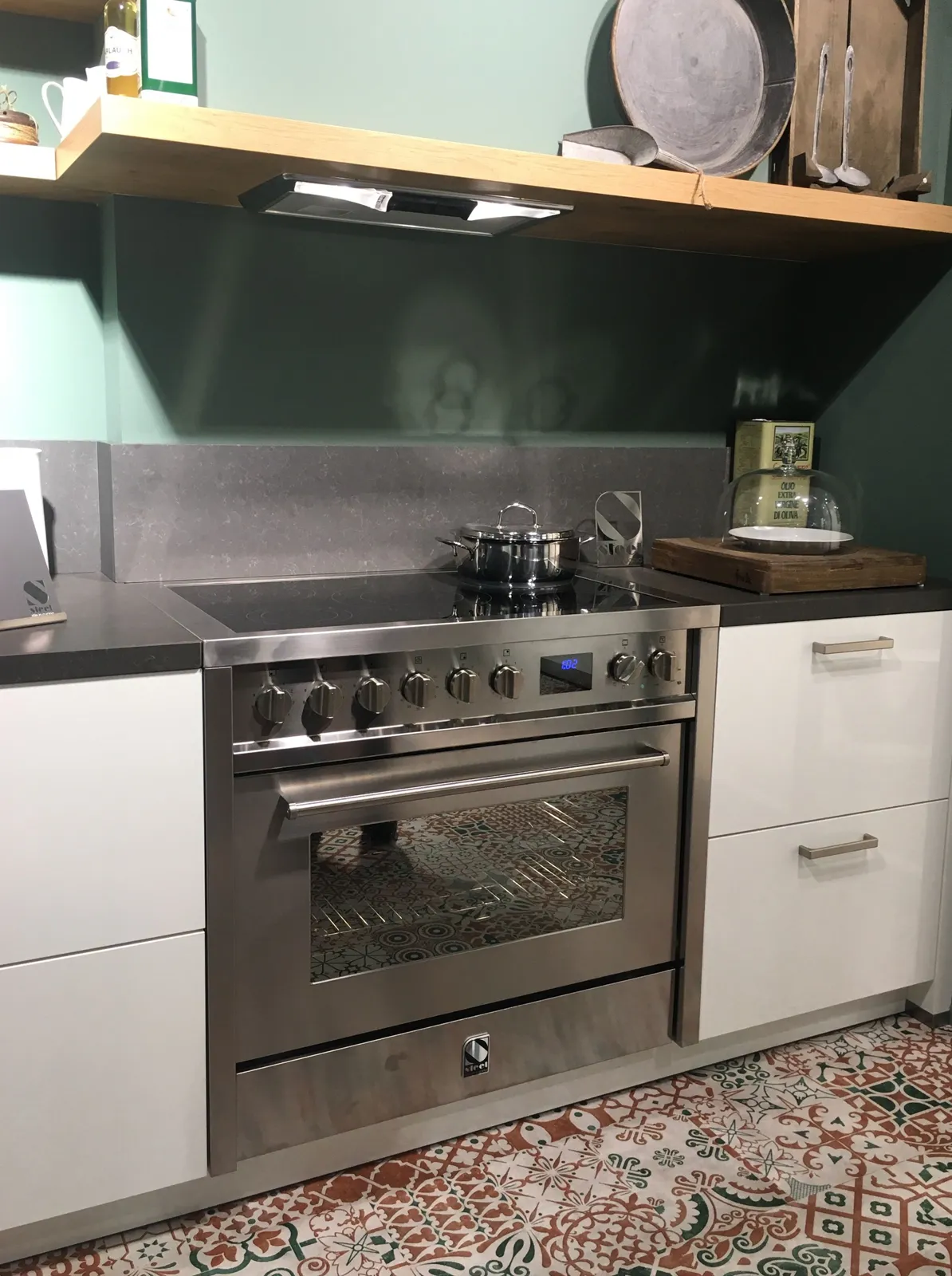 Steel תנור משולב כיריים אינדוקציה 90 ס"מ נירוסטה Aisi 441 סדרת Enfasi תוצרת Steel דגם E9F-5FI — תמונה 3