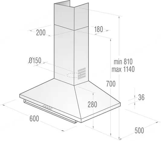 Gorenje קולט אדים צמוד קיר מסדרת CLASSICO ברוחב 60 ס"מ Gorenje DK63CLI — תמונה 4