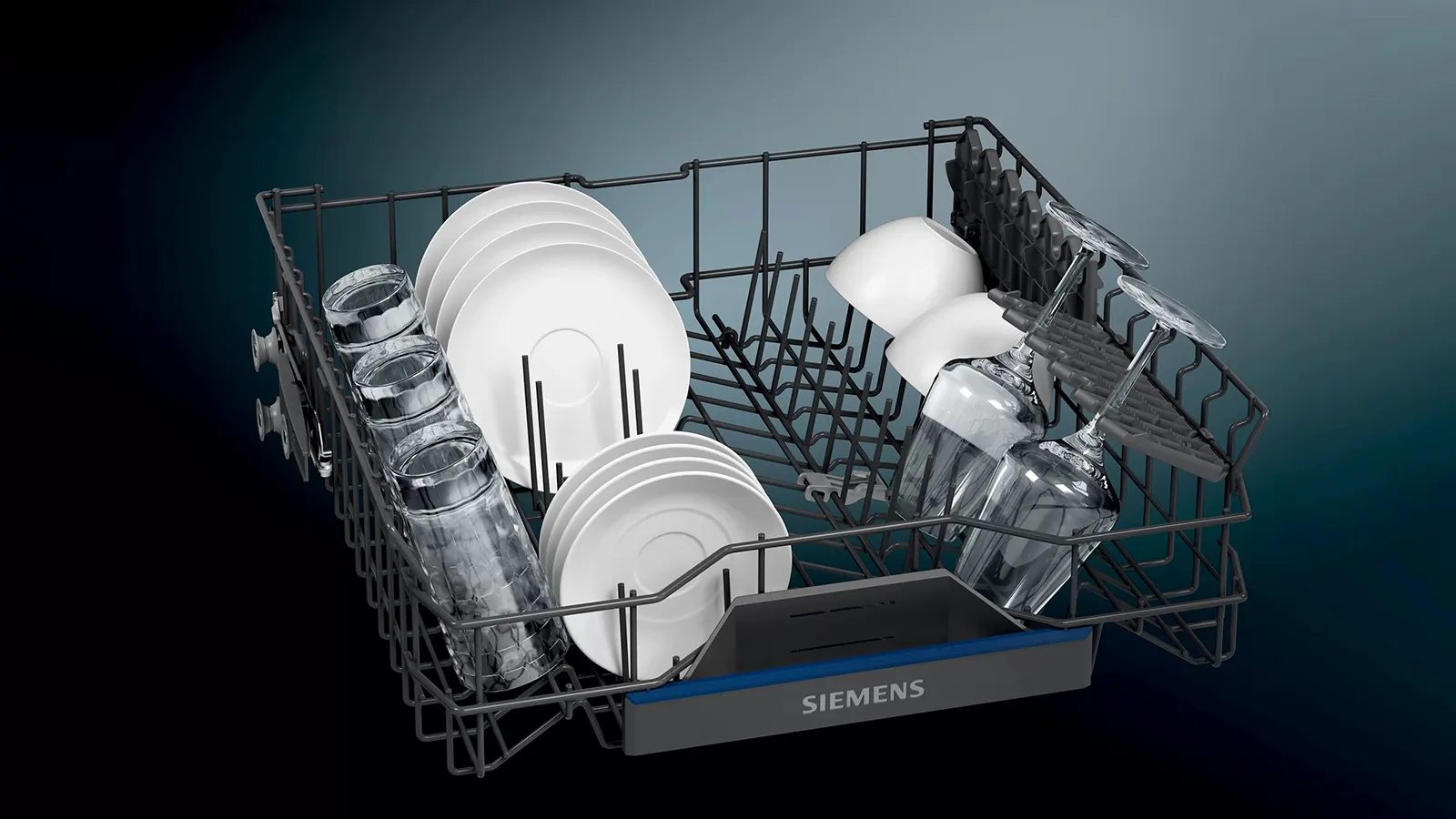 Siemens מדיח כלים עצמאי רחב 60 ס"מ פתיחה אוטומטית נירוסטה מושחרת תוצרת Siemens דגם SN23EC14CE — תמונה 3