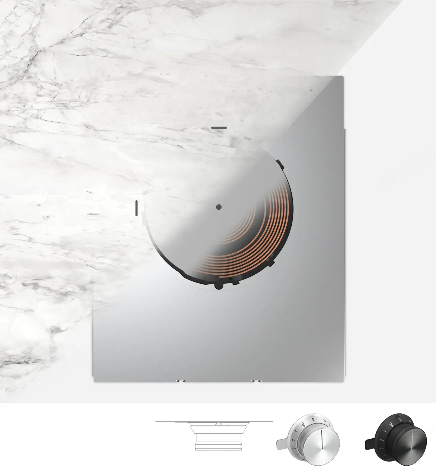 GAGGENAU כיריים אינדוקציה נסתרות מתחת לשיש 28 ס"מ סדרה 400 תוצרת GAGGENAU דגם CU428100 — תמונה 3