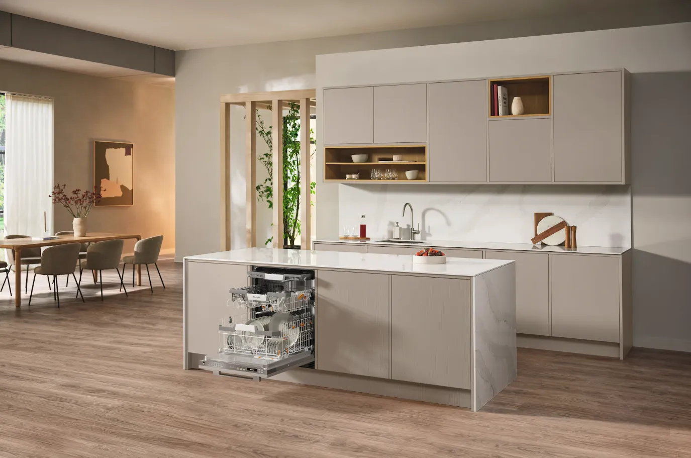 Miele מדיח כלים אינטגרלי מלא 60 ס''מ 6 ליטר פתיחה אוטומטית דלת סליידר QuickPowerWash תוצרת Miele דגם G 7380 SCVi — תמונה 14