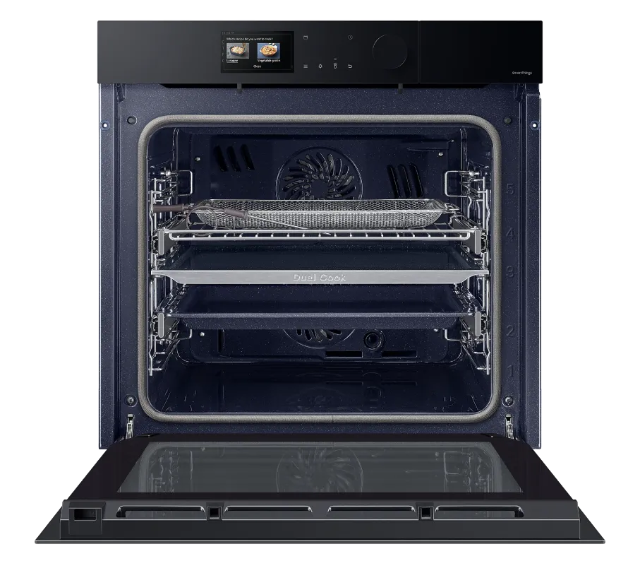 Samsung תנור אידוי Dual cook Full steam פירוליטי 60 ס"מ AIRFRY בעיצוב יוקרתי עם מצלמת AI פתיחה חשמלית ללא ידית תוצרת Samsung דגם NV7B7997AAK  — תמונה 3