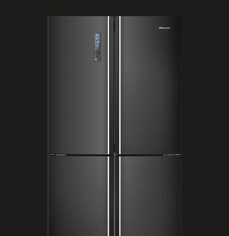 Hisense מקרר אינוורטר 4 דלתות עומק 70 נירוסטה שחורה 581 ליטר HISENSE RQ68WC4SHAB — תמונה 7