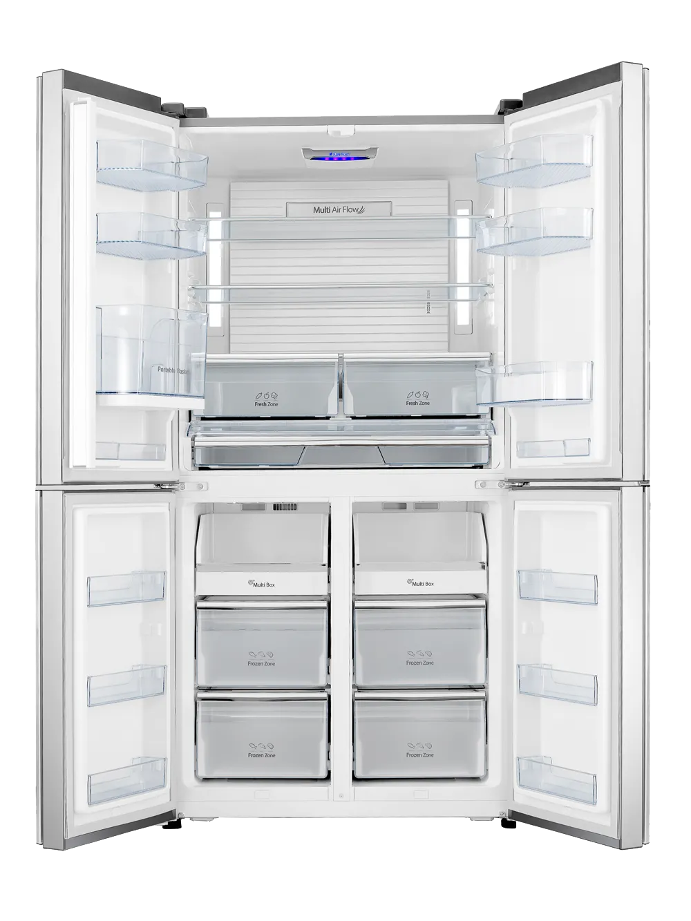 Hisense מקרר אינוורטר 4 דלתות  בצבע נירוסטה 629 ליטר HISENSE RQ81WC4SAA — תמונה 2