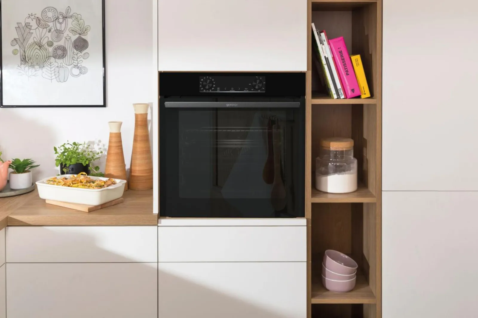 Gorenje תנור בנוי 60 ס''מ עם אפייה בלחות 77 ליטר AirFry גימור Total black תוצרת Gorenje דגם BOS6737E20FBG — תמונה 12
