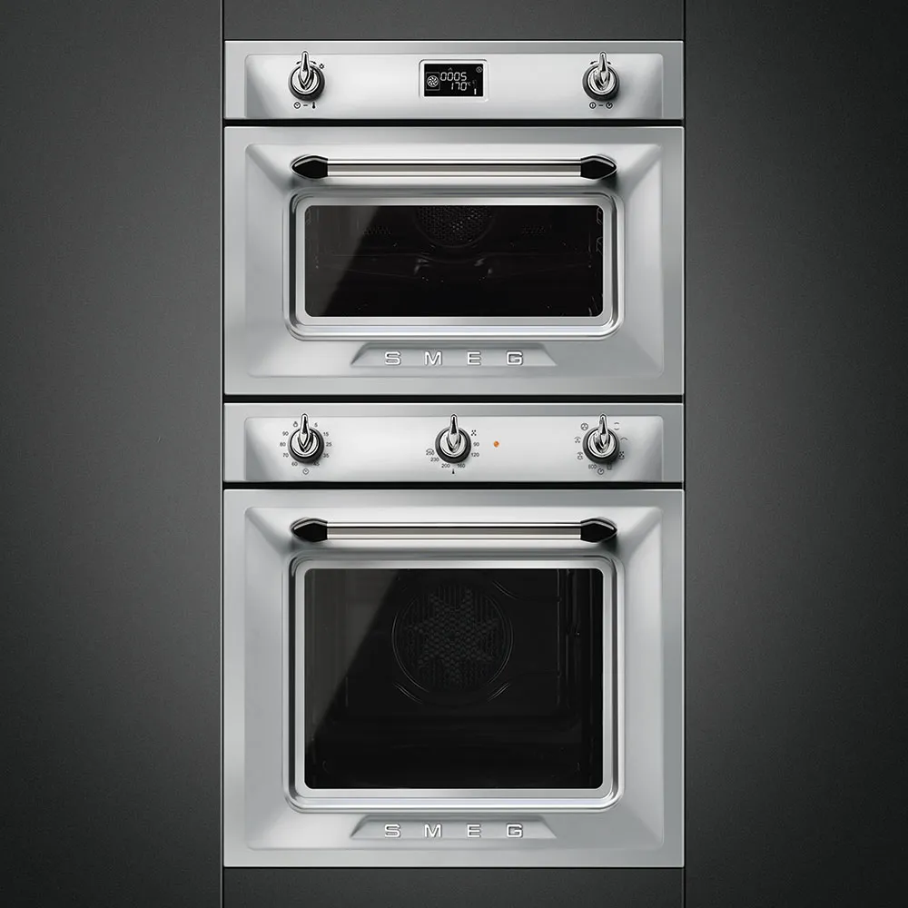 SMEG תנור מיקרוגל קומבינציות קומפקטי 60 ס"מ, נירוסטה מסדרת Victoria תוצרת SMEG דגם SF4920MCX1 — תמונה 2