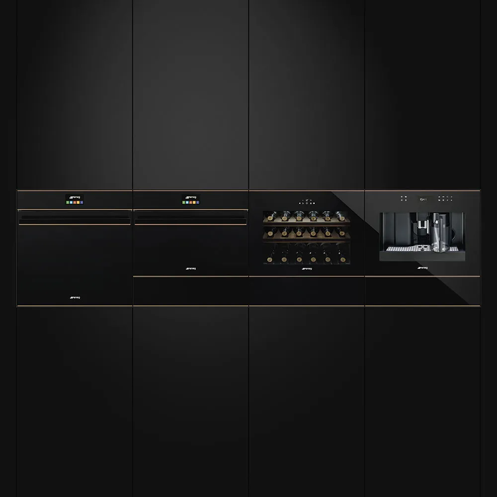 SMEG תנור פירוליטי 60 ס"מ זכוכית שחורה מסדרת Dolce Stil Novo תוצרת SMEG דגם SFP6604NRE — תמונה 5