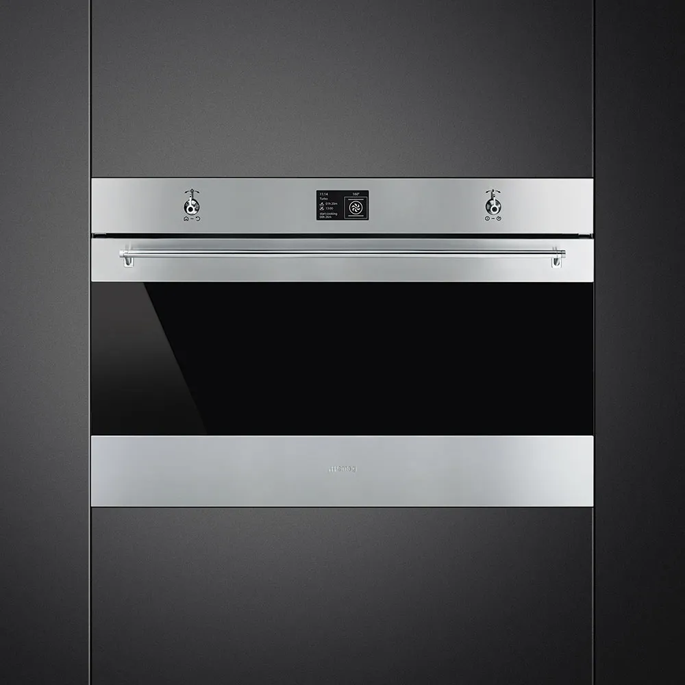 SMEG תנור בנוי פירוליטי 90/60 ס"מ נירוסטה סדרת ה Classic תוצרת SMEG דגם SFP9302TX — תמונה 3