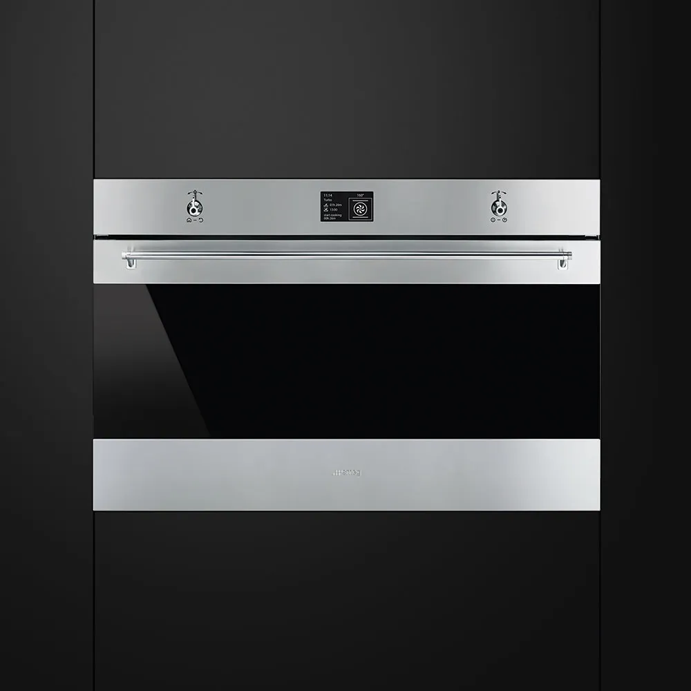 SMEG תנור בנוי פירוליטי 90/60 ס"מ נירוסטה סדרת ה Classic תוצרת SMEG דגם SFP9302TX — תמונה 4