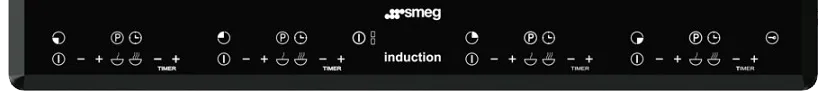 SMEG כיריים אינדוקציה,הפעלה במגע TOUCH ציפוי זכוכית מעוגלת, 60 ס"מ,תוצרת SMEG דגם SIM61B — תמונה 2