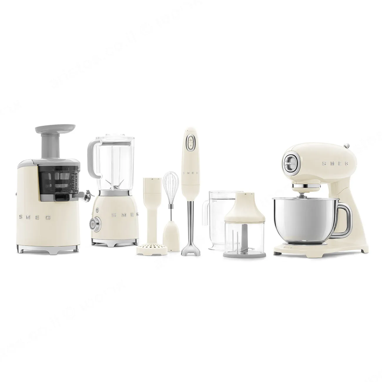 SMEG מסחטת מיצים בסחיטה איטית צבע קרם מסדרת 50's Retro Style,תוצרת SMEG דגם SJF01CREU — תמונה 4