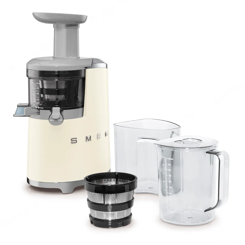 SMEG מסחטת מיצים בסחיטה איטית צבע קרם מסדרת 50's Retro Style,תוצרת SMEG דגם SJF01CREU — תמונה 3