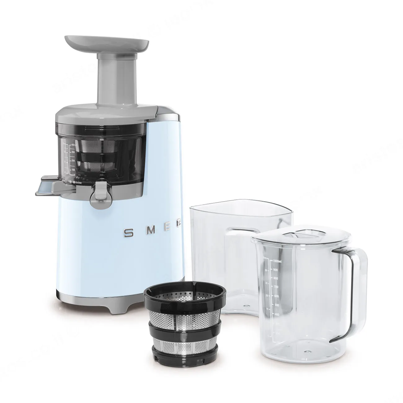 SMEG מסחטת מיצים בסחיטה איטית צבע כחול פסטל מסדרת 50's Retro Style,תוצרת SMEG דגם SJF01PBEU — תמונה 3