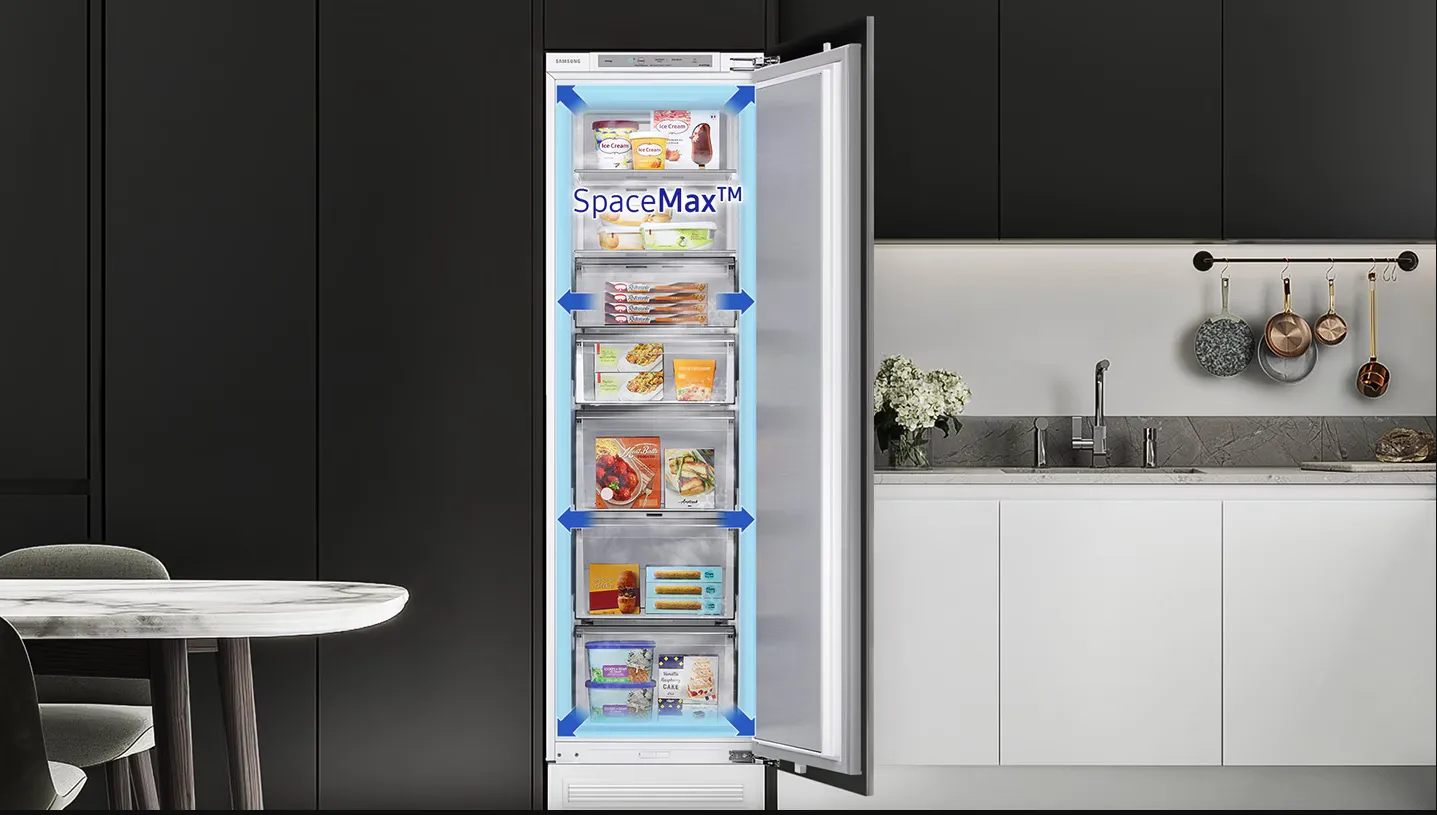 Samsung מקפיא אינטגרלי גמיש 60 ס"מ 220 ליטר Digital Inverter מצב שבת NO FROST תוצרת Samsung דגם BRZ227205WW — תמונה 7
