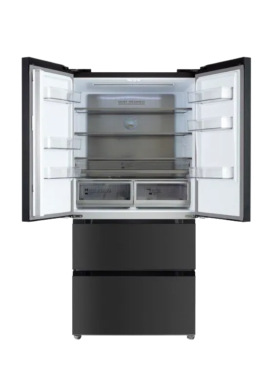 Teka מקרר FRENCH DOOR קו אפס ציר חכם FRENCH DOOR מדחס אינוורטר תוצרת TEKA דגם D 77820 נירוסטה שחורה — תמונה 2