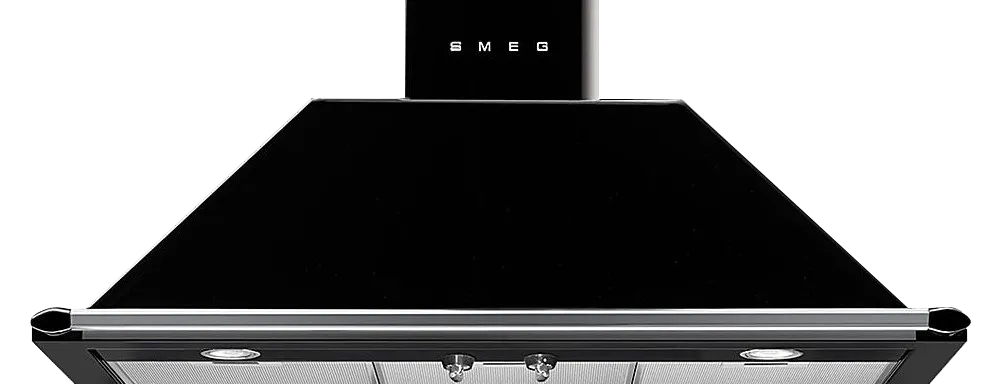 SMEG קולט אדים מעוצב להתקנה על קיר 90 ס"מ, צבע שחור מסדרת Victoria תוצרת SMEG דגם KT90BLE תצוגה — תמונה 2