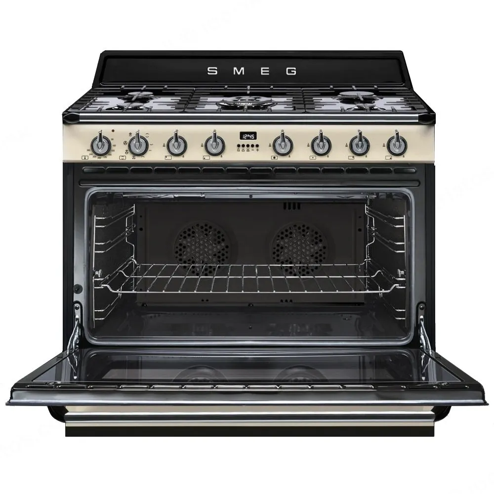 SMEG תנור משולב כיריים גז 90x60 ס"מ,מסדרת Victoria צבע שמנת תוצרת SMEG דגם TR90P1 — תמונה 2